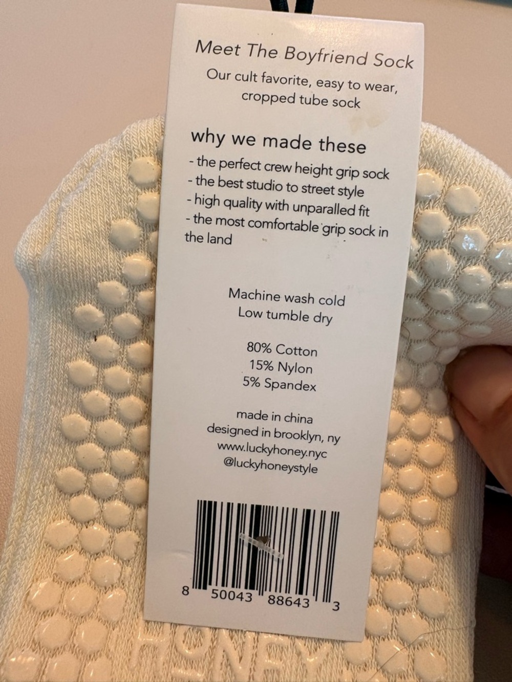 Lucky Honey the boyfriend sock - one size. NWT - Picture 3 of 6